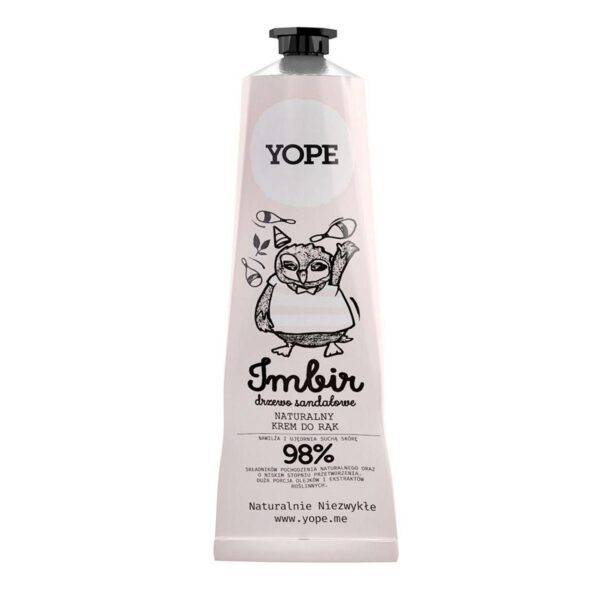 Yope Naturalny krem do rąk Imbir i Drzewo Sandałowe 100ml (P1)