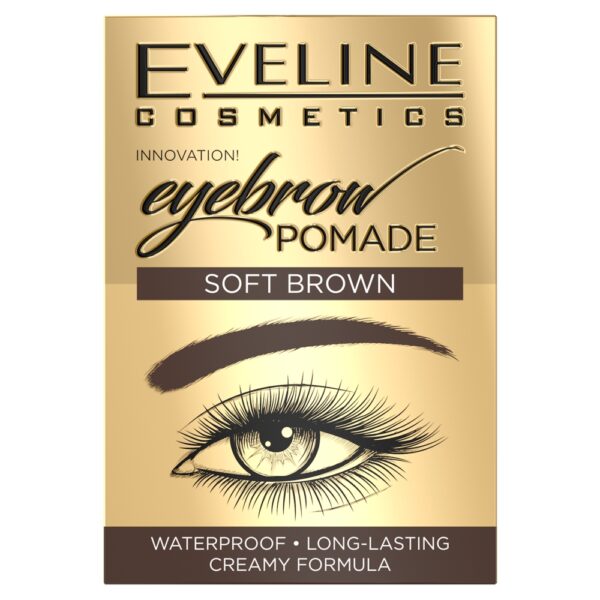 Eveline Cosmetics Eyebrow Pomade pomada do brwi Soft Brown (P1)