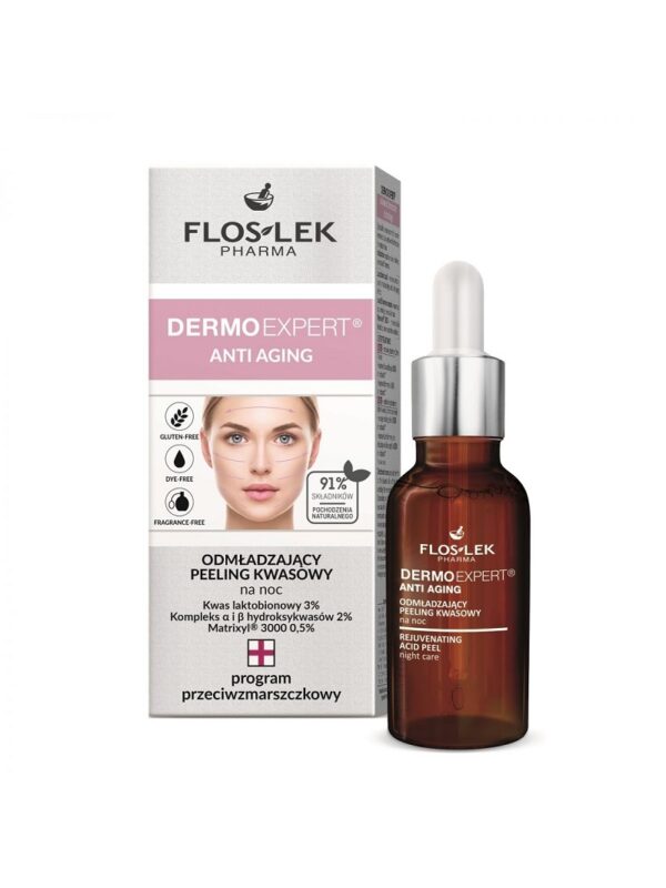 Floslek Dermo Expert Anti Aging odmładzający peeling kwasowy na noc 30ml (P1)