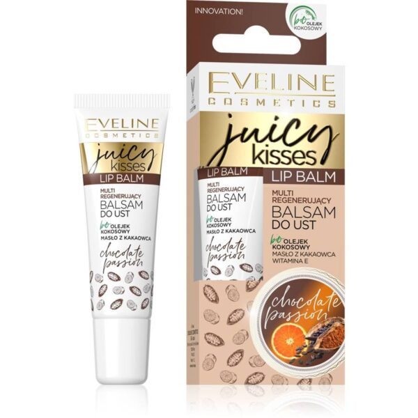 Eveline Cosmetics Juicy Kisses Lip Balm multi regenerujący balsam do ust Chocolate Passion 12ml (P1)
