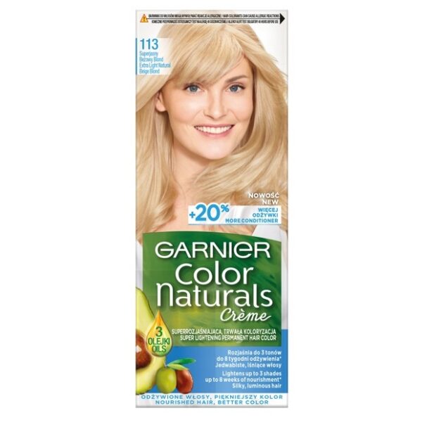 Garnier Color Naturals Creme krem koloryzujący do włosów 113 Superjasny Beżowy Blond (P1)